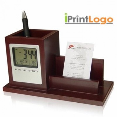 DESK PEN HOLDER CLOCK-IGT-2377